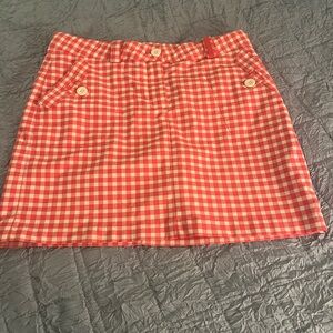 Nike Golf Pink/White gingham golf/pickleball skirt.  Girls XL